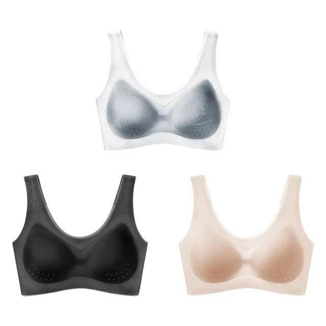 1/2PCS/3PCS Bras for Women Seamless Wireless Ultra Thin Bra Breathable Sleep Bralette Sports Bra Vest Underwear Plus Size M-7XL