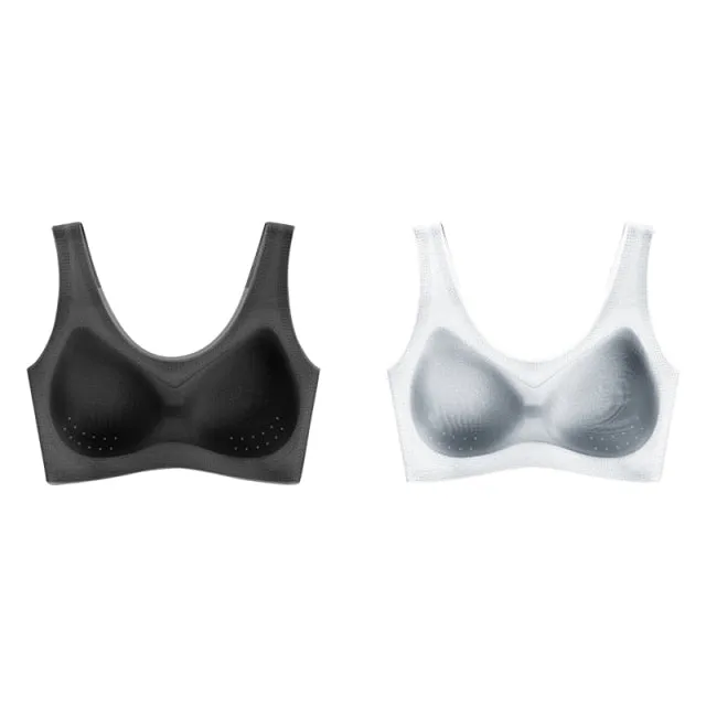 1/2PCS/3PCS Bras for Women Seamless Wireless Ultra Thin Bra Breathable Sleep Bralette Sports Bra Vest Underwear Plus Size M-7XL