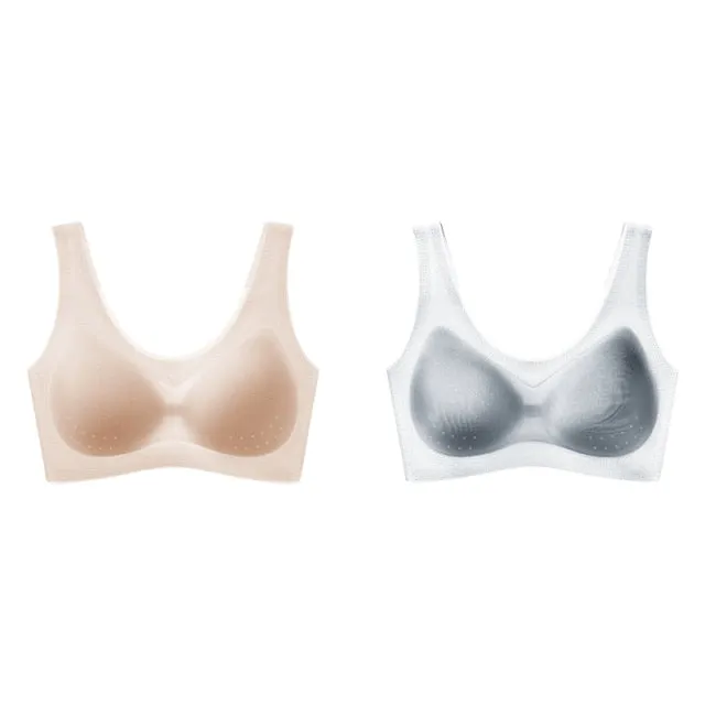 1/2PCS/3PCS Bras for Women Seamless Wireless Ultra Thin Bra Breathable Sleep Bralette Sports Bra Vest Underwear Plus Size M-7XL