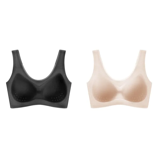 1/2PCS/3PCS Bras for Women Seamless Wireless Ultra Thin Bra Breathable Sleep Bralette Sports Bra Vest Underwear Plus Size M-7XL