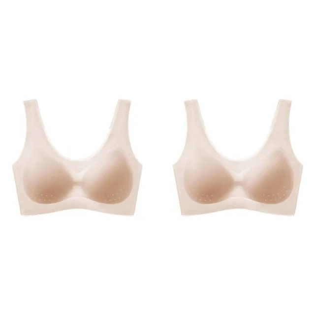 1/2PCS/3PCS Bras for Women Seamless Wireless Ultra Thin Bra Breathable Sleep Bralette Sports Bra Vest Underwear Plus Size M-7XL