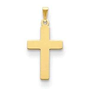 14k Yellow Gold Cross Charm