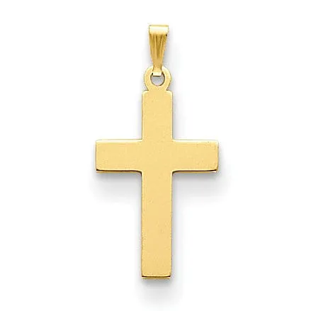 14k Yellow Gold Cross Charm