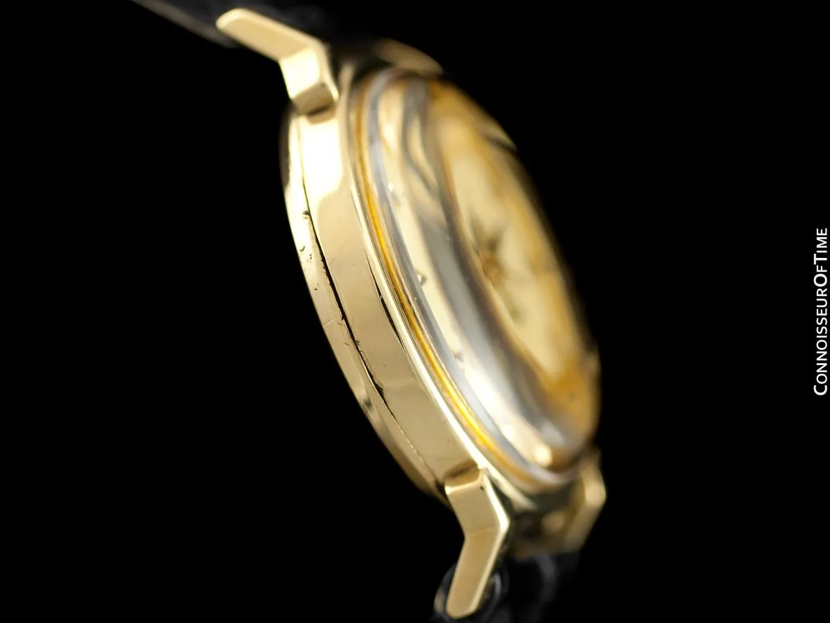 1956 Omega Seamaster Olympic XVI Mens Vintage 18K Gold Watch - Very Rare Cross of Merit Dial