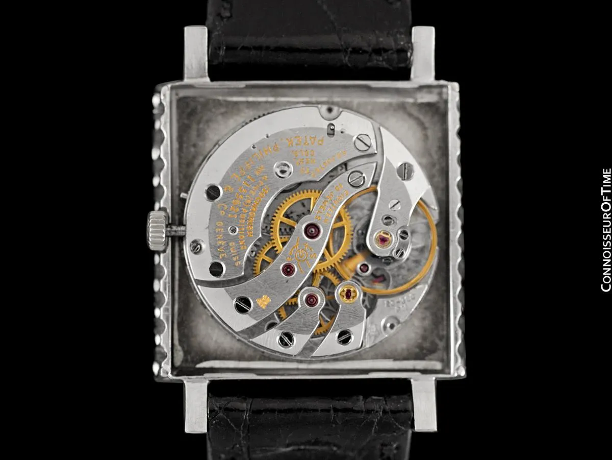 1960's Patek Philippe Vintage Mens Midsize Handwound Watch, Ref. 3519 - 18K White Gold & Diamonds