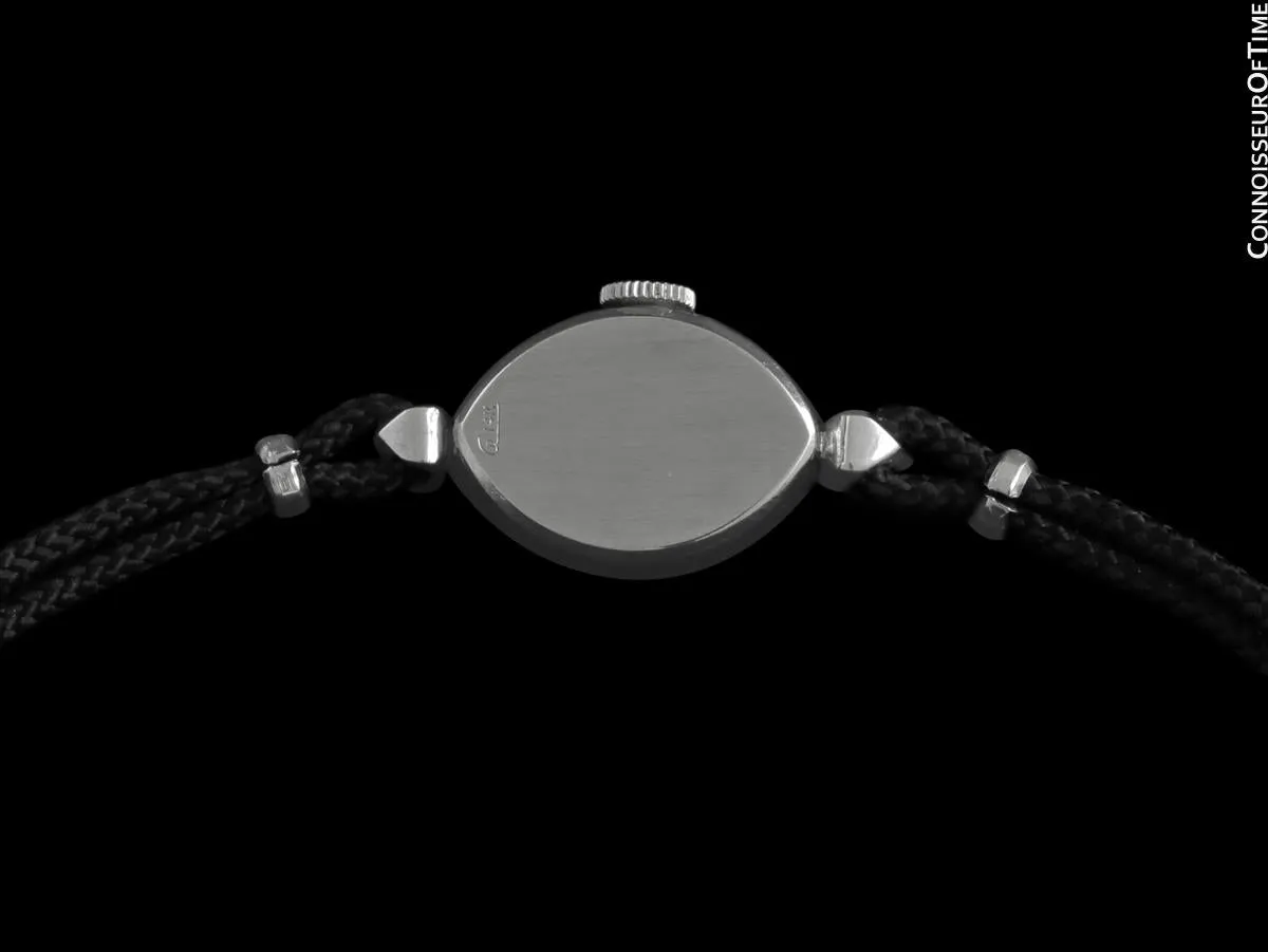 1960's Rolex Ladies Dress Watch, Silver Dial - 14K White Gold & Diamonds