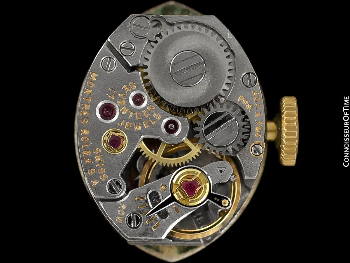 1960's Rolex Ladies Pre-Cellini Dress Watch, Silver Dial - 14K Gold