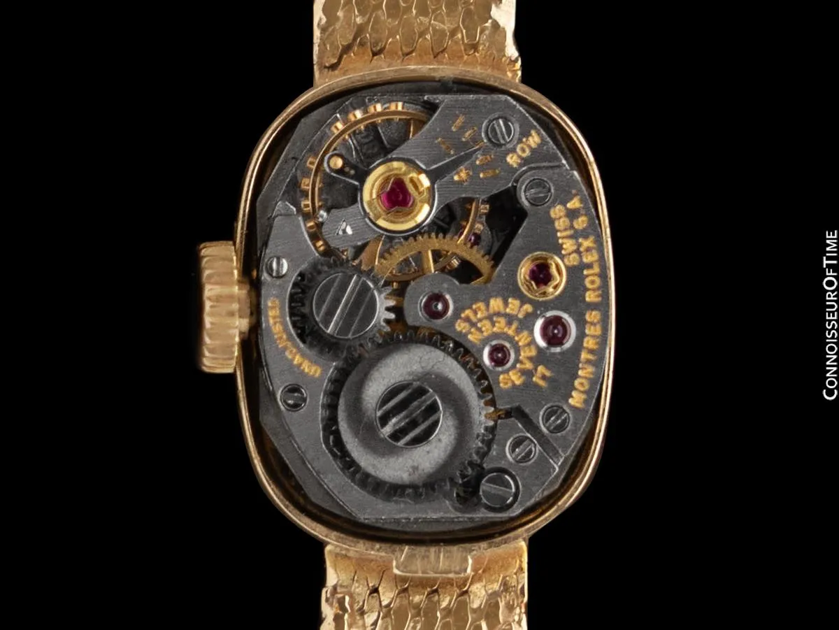 1960's Rolex Vintage Ladies Bracelet Dress Watch - 14K Gold