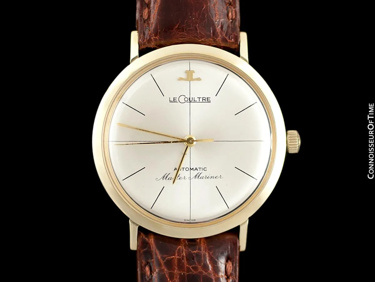 1961 Jaeger-LeCoultre Master Mariner Vintage Mens 14K Gold Watch - Box & Booklet