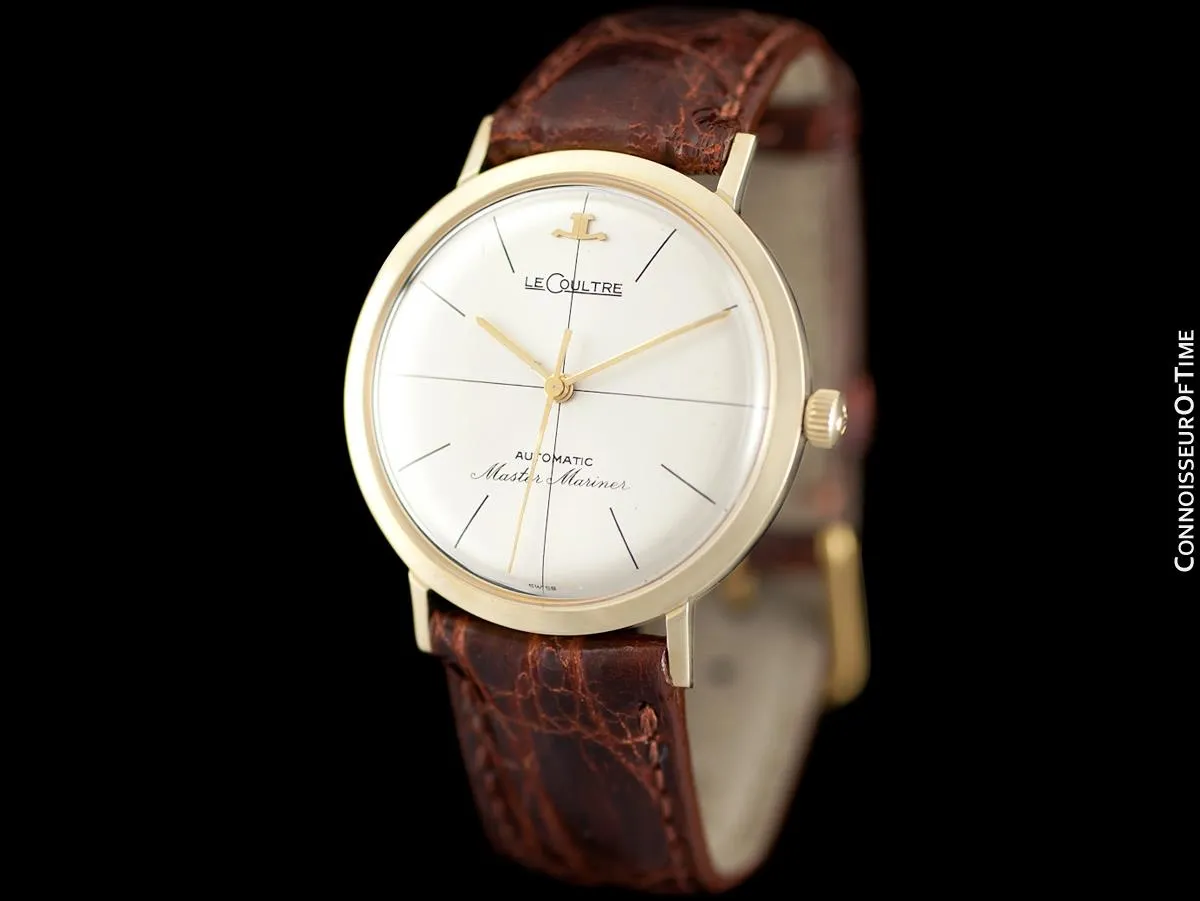 1961 Jaeger-LeCoultre Master Mariner Vintage Mens 14K Gold Watch - Box & Booklet