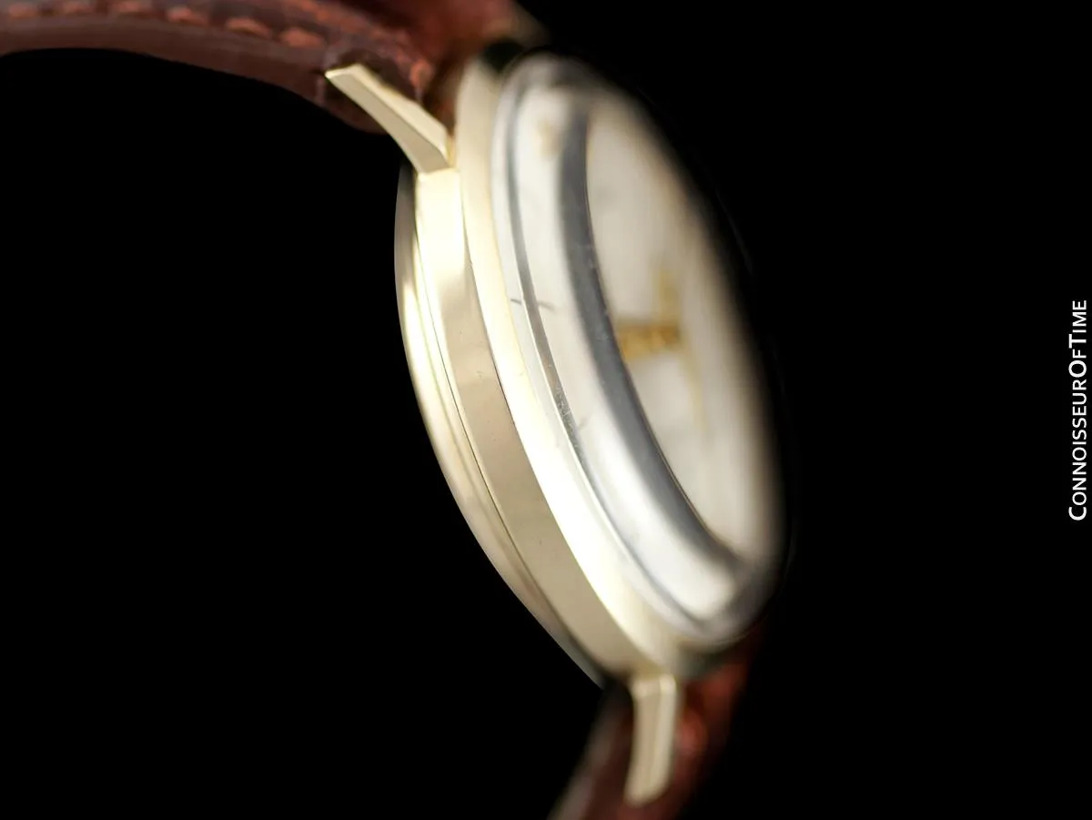 1961 Jaeger-LeCoultre Master Mariner Vintage Mens 14K Gold Watch - Box & Booklet