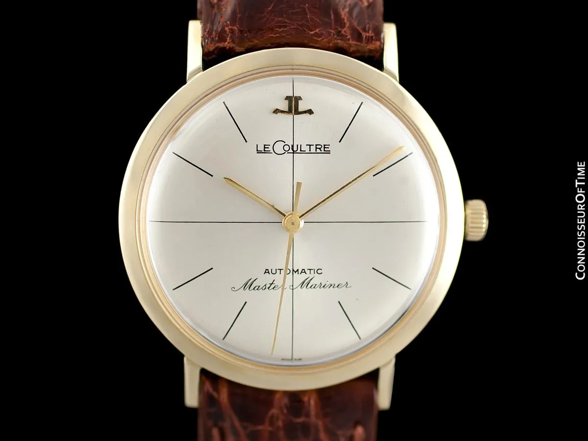 1961 Jaeger-LeCoultre Master Mariner Vintage Mens 14K Gold Watch - Box & Booklet