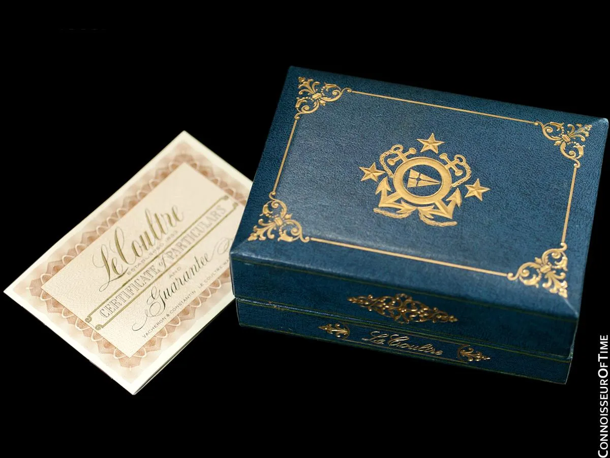 1961 Jaeger-LeCoultre Master Mariner Vintage Mens 14K Gold Watch - Box & Booklet