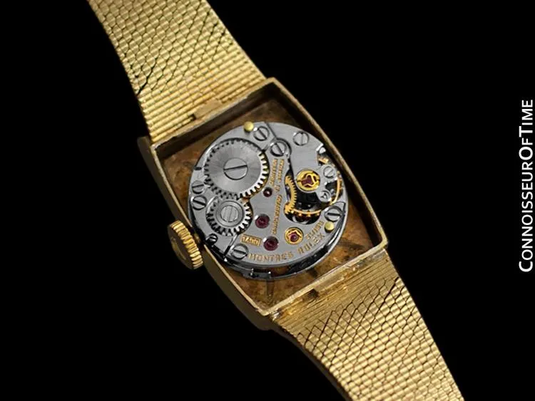 1980's Rolex Vintage Ladies Dress 14K Gold & Diamond Watch - Box & Papers