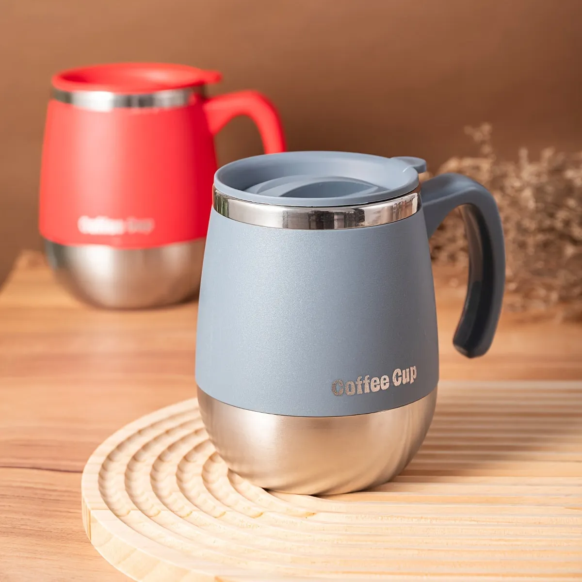 1pc 500ml Premium Insulated Stainless Steel Coffee Mug with Lid - Keeps Drinks Hot or Cold for Hours, Sweat-Free, Durable, and Easy to Clean - Ideal Gift for Home, Outdoor, Camping, Birthday, Holiday, Thanksgiving, and Christmas