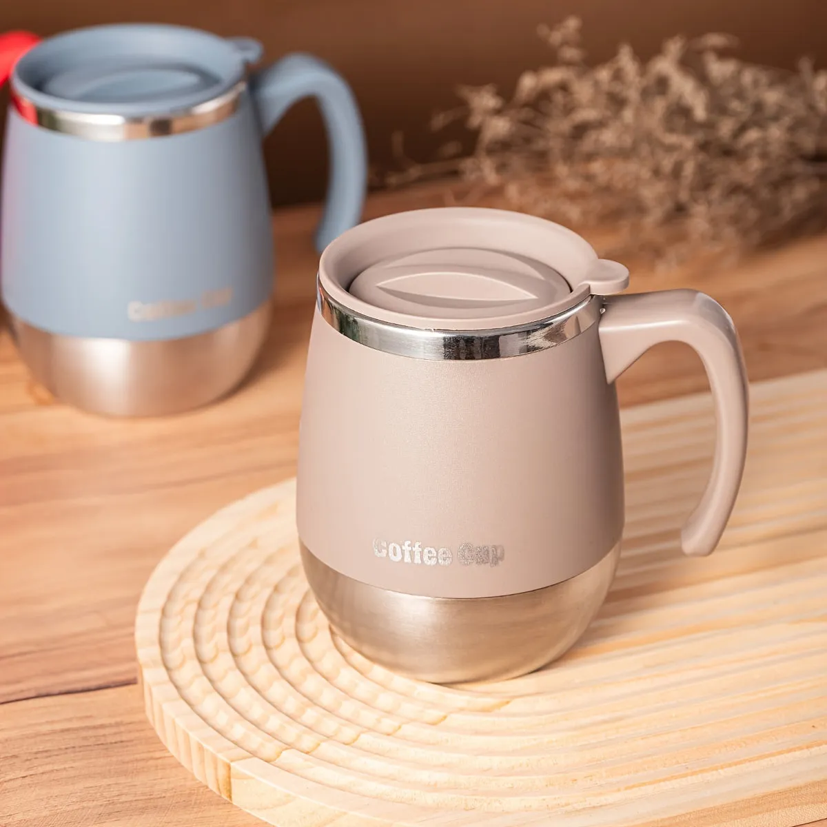 1pc 500ml Premium Insulated Stainless Steel Coffee Mug with Lid - Keeps Drinks Hot or Cold for Hours, Sweat-Free, Durable, and Easy to Clean - Ideal Gift for Home, Outdoor, Camping, Birthday, Holiday, Thanksgiving, and Christmas