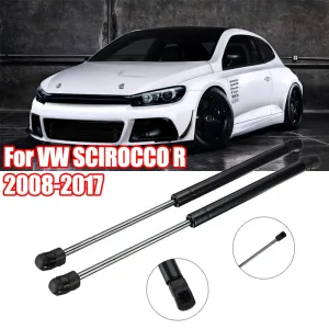 2Pcs Car Front Engine Cover Shock Lift Struts Bar Support Rod Bonnet Hood Arm Gas Spring For VW SCIROCCO R 08-17
