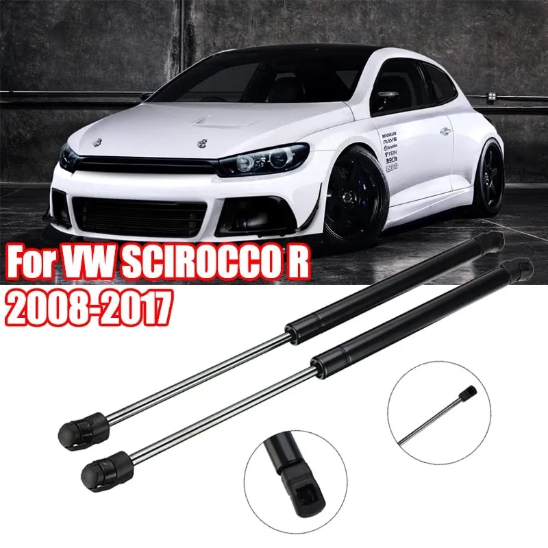2Pcs Car Front Engine Cover Shock Lift Struts Bar Support Rod Bonnet Hood Arm Gas Spring For VW SCIROCCO R 08-17