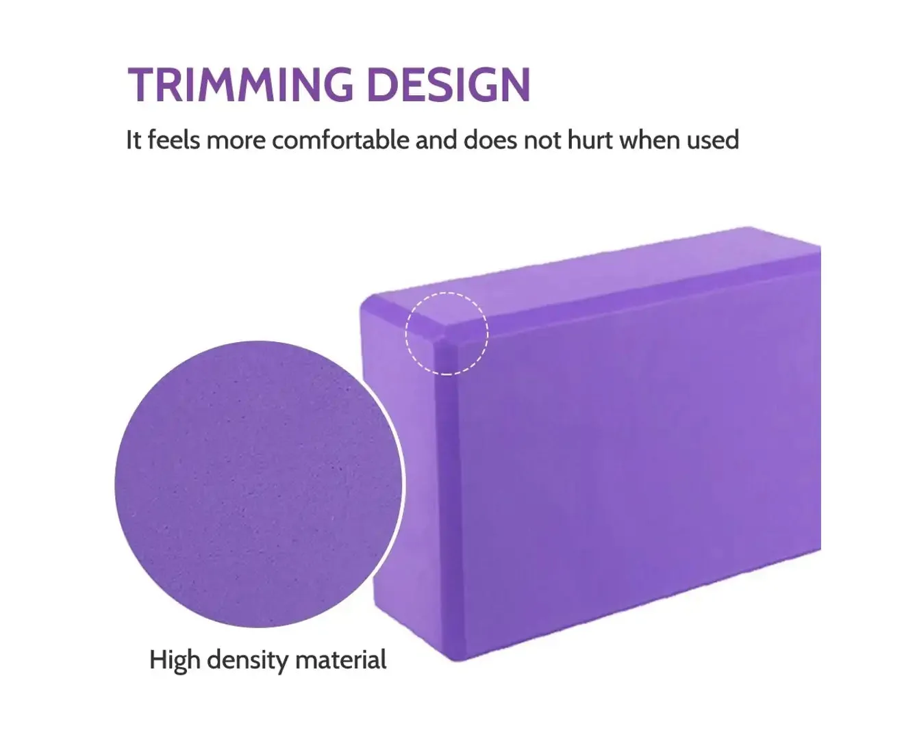 2PCS Yoga Foam Block Brick - Purple