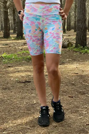 7" Brush Stroke Biker Shorts