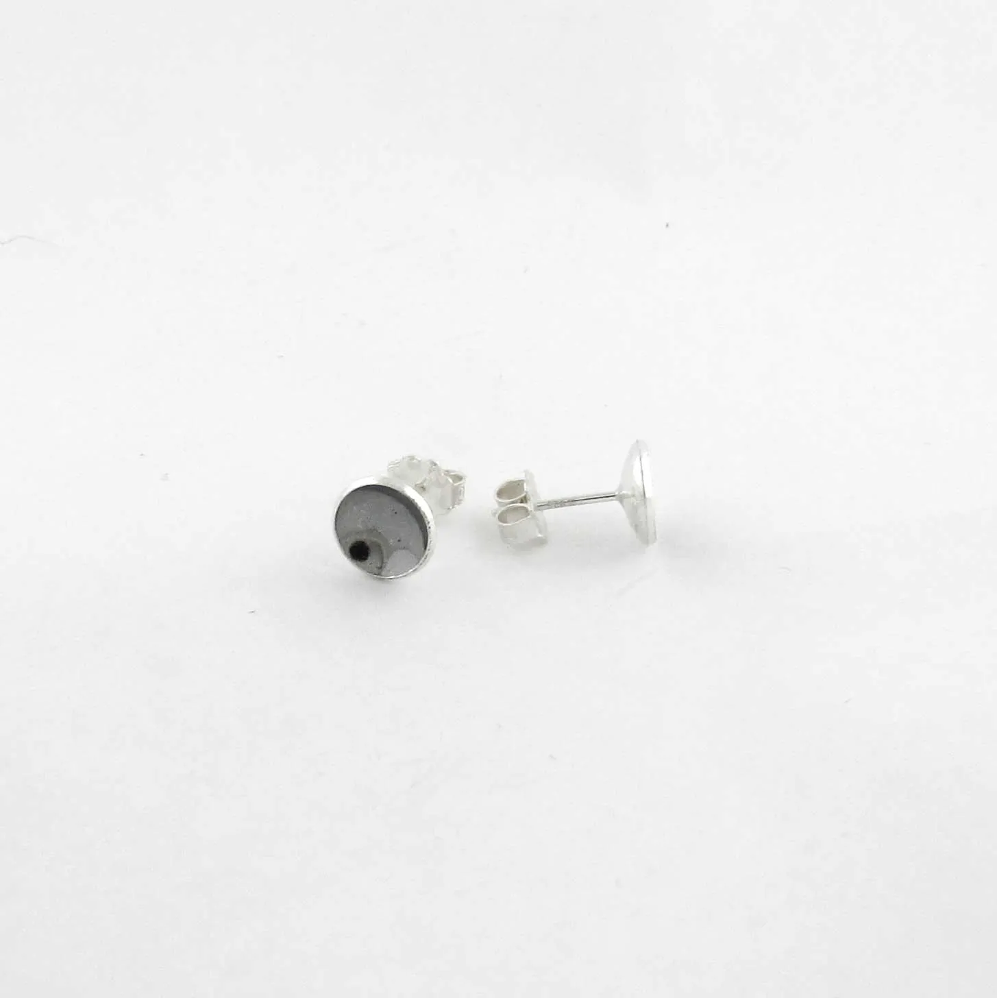 8mm Silver Cup Earrings