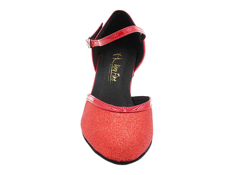 9621 Red Stardust & 131 Red Patent Trim