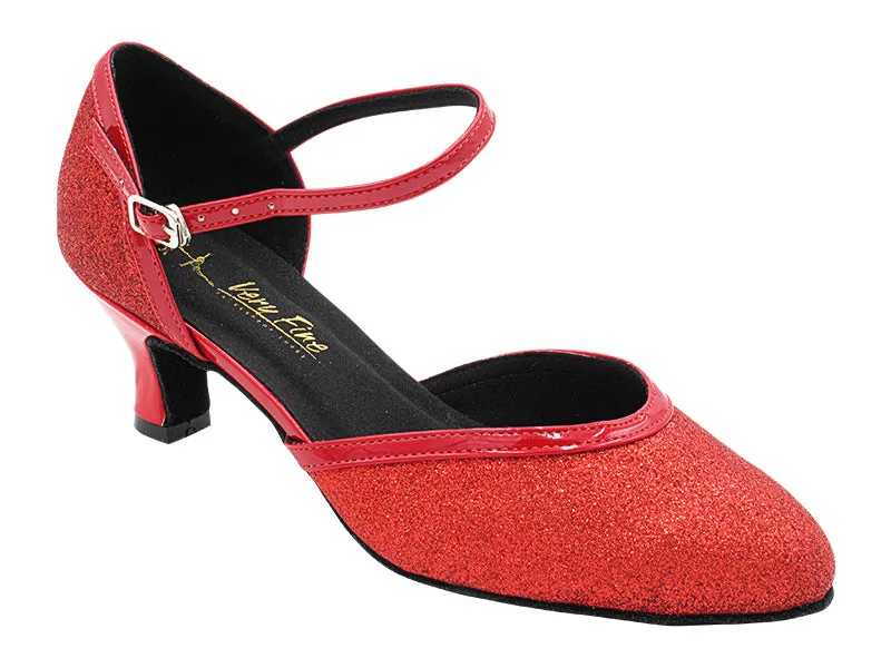 9621 Red Stardust & 131 Red Patent Trim