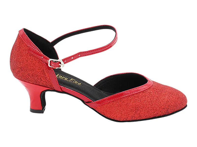 9621 Red Stardust & 131 Red Patent Trim