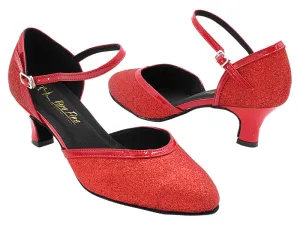 9621 Red Stardust & 131 Red Patent Trim