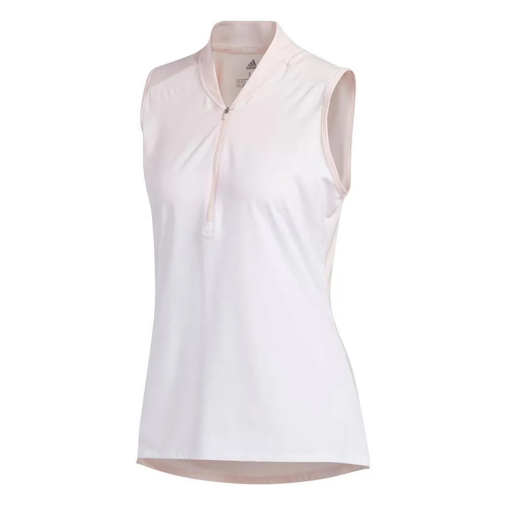 adidas Ladies Ultimate365 Striped Sleeveless Polo