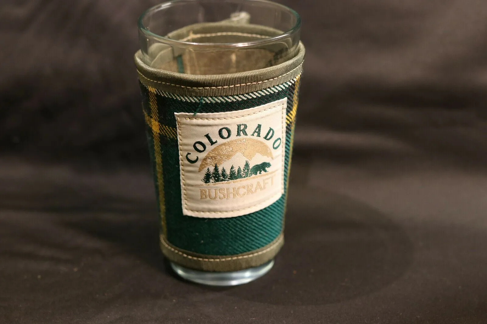 Adjustable Bushcraft Pint Glass Beer Cooler Cozy Scottish Tartan Wool Insulated