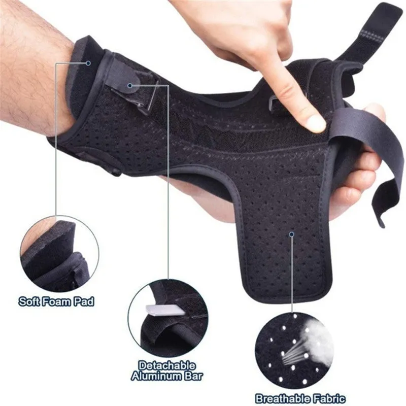 Adjustable Plantar Fasciitis Night Foot Splint Drop Orthotic Brace Elastic Dorsal Night Splint