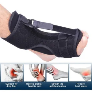 Adjustable Plantar Fasciitis Night Foot Splint Drop Orthotic Brace Elastic Dorsal Night Splint