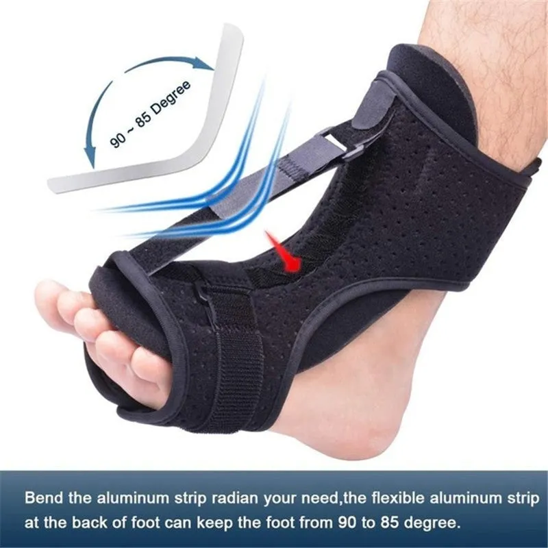 Adjustable Plantar Fasciitis Night Foot Splint Drop Orthotic Brace Elastic Dorsal Night Splint