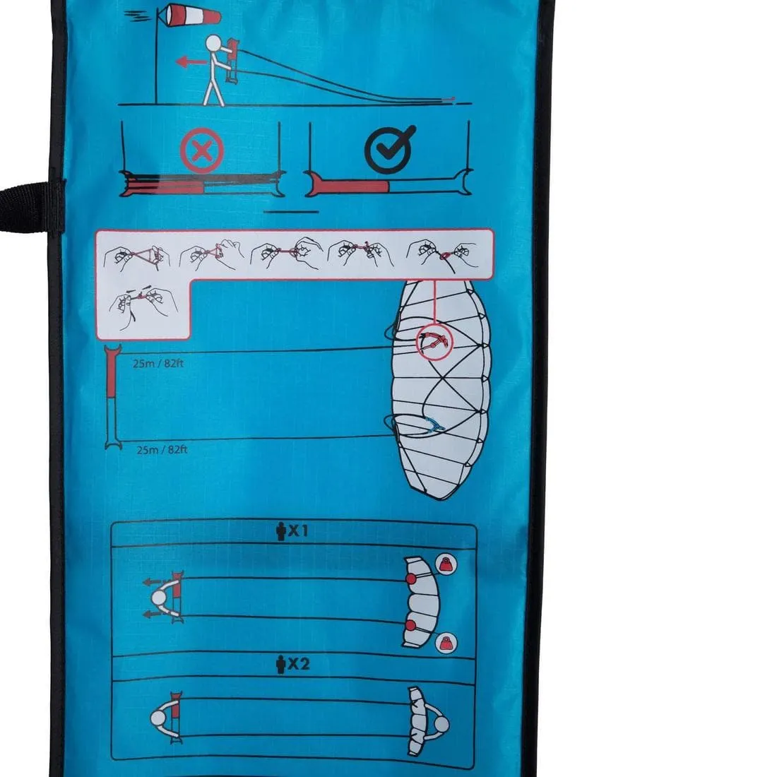 AILE DE TRACTION 1.2m2   barre bleue
