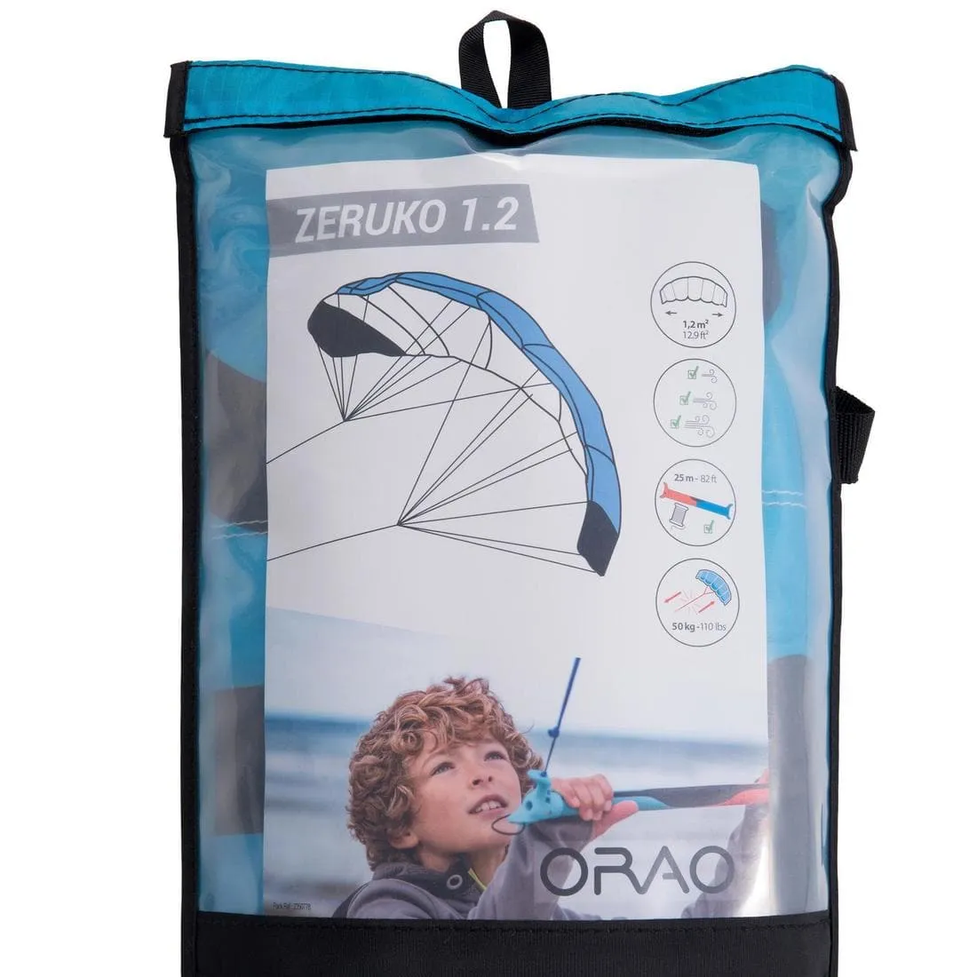 AILE DE TRACTION 1.2m2   barre bleue