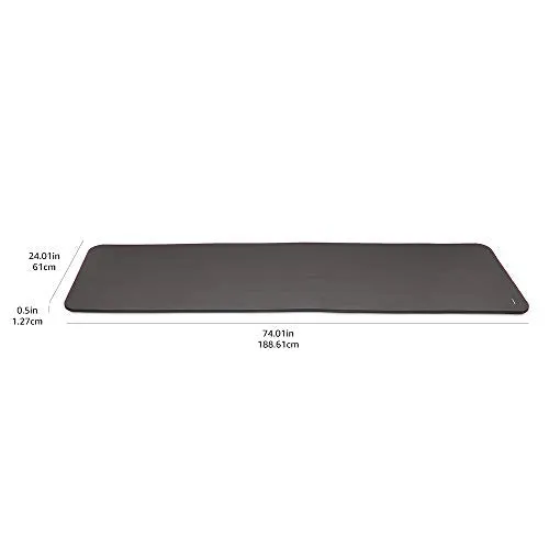 AmazonBasics 13mm Extra Thick Yoga and Exercise Mat with Carrying Strap, Black