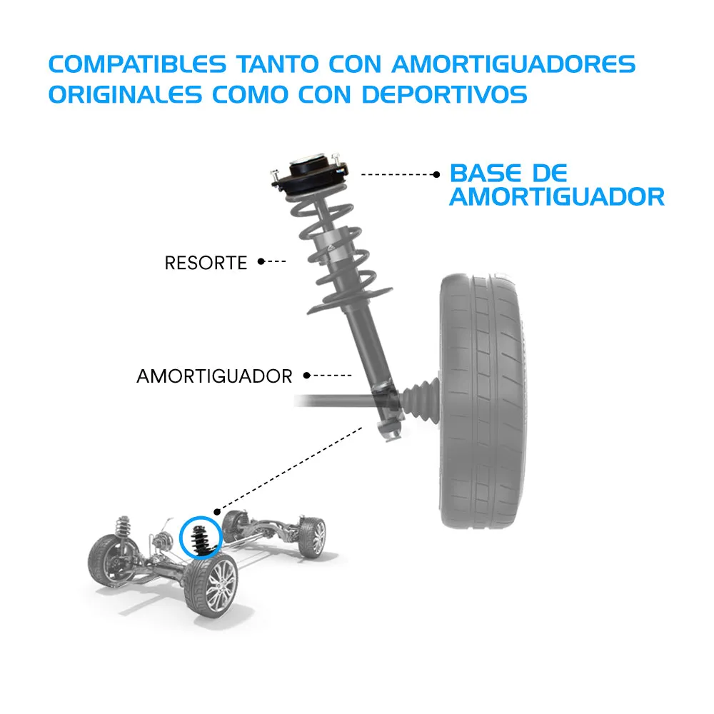 Bases De Amortiguador Original Ag Strut Dodge Town & Country 01-07 Par Delantero