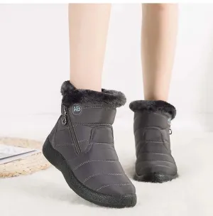 Boots Comfortable Women's Boots – Waterproof Shoes with Zipper, Soft Fur Winter Boots for Women, Botas Mujer Snow Shoes