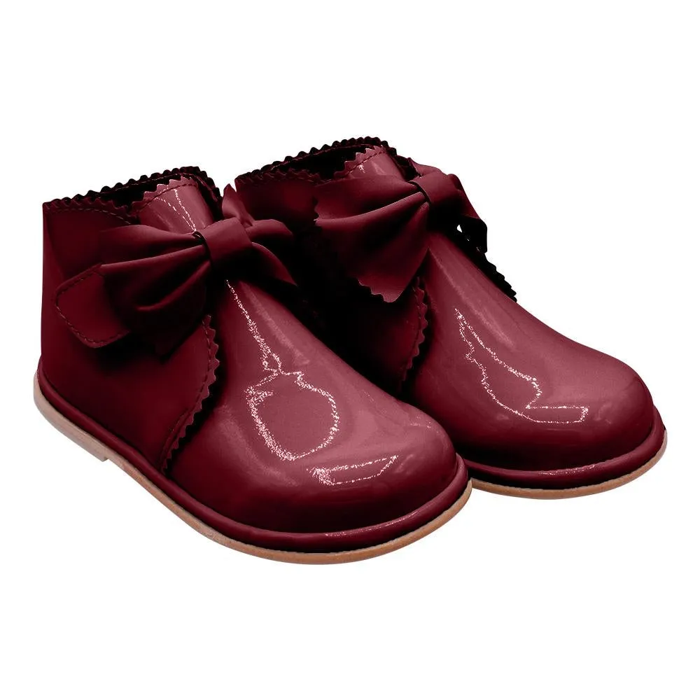 Borboleta burgundy 'Sharon' Leather Bow Boot