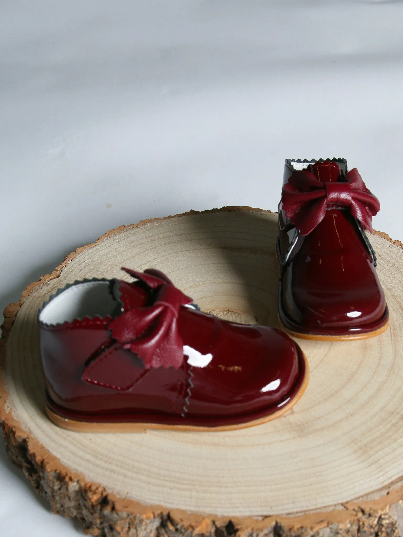 Borboleta burgundy 'Sharon' Leather Bow Boot