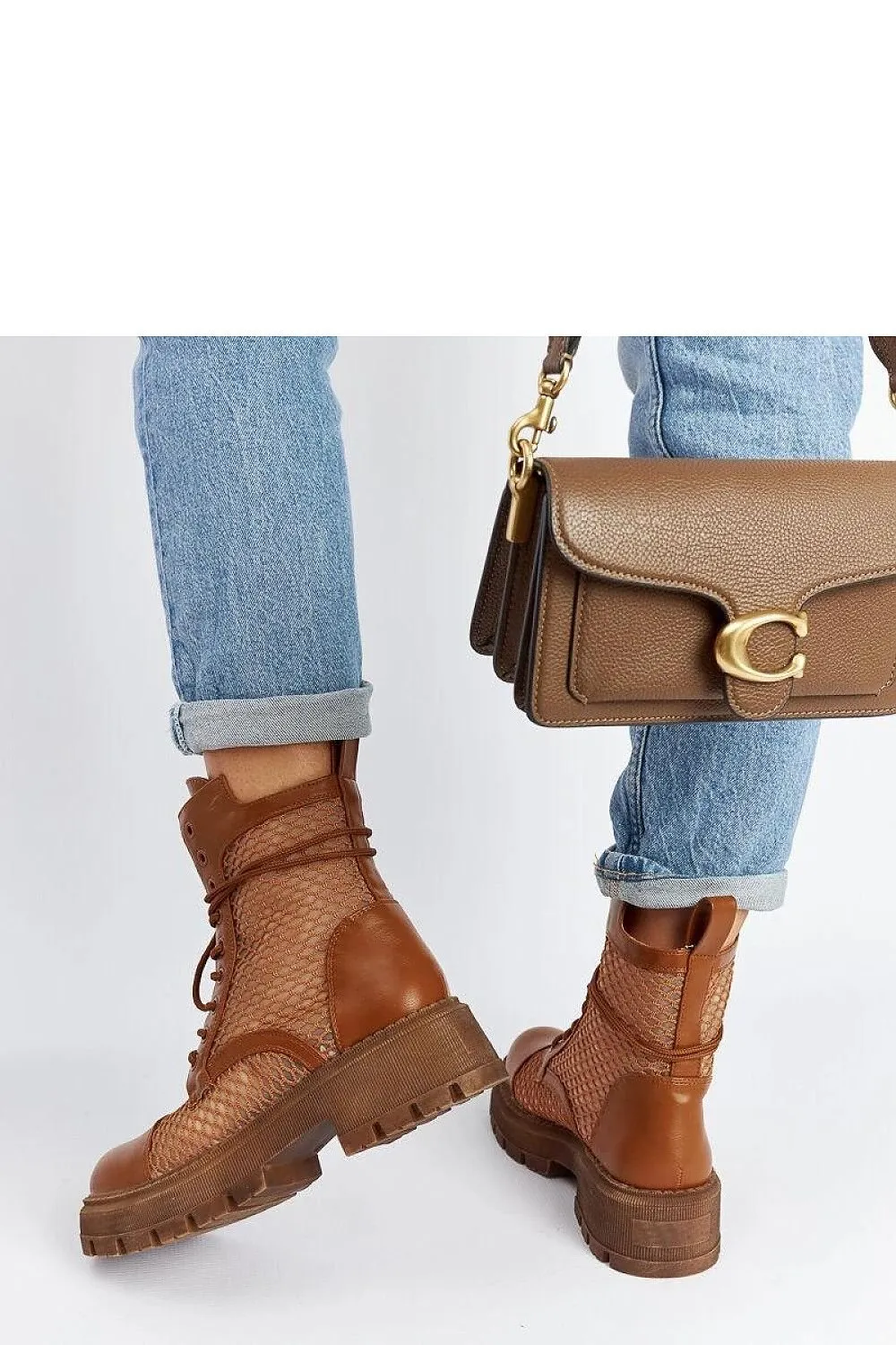 Brown translucent trappers shoes