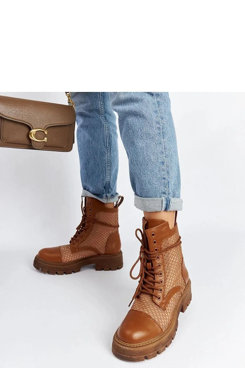 Brown translucent trappers shoes