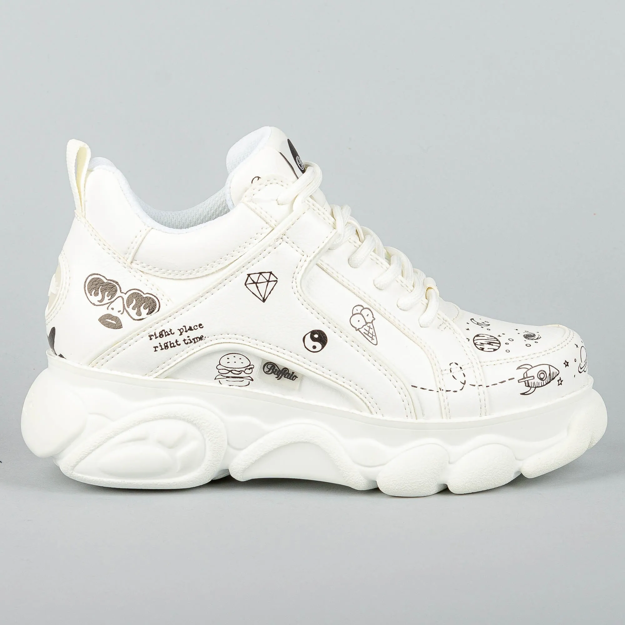 BUFFALO CLD CORIN GRAFFITI BLACK/WHITE