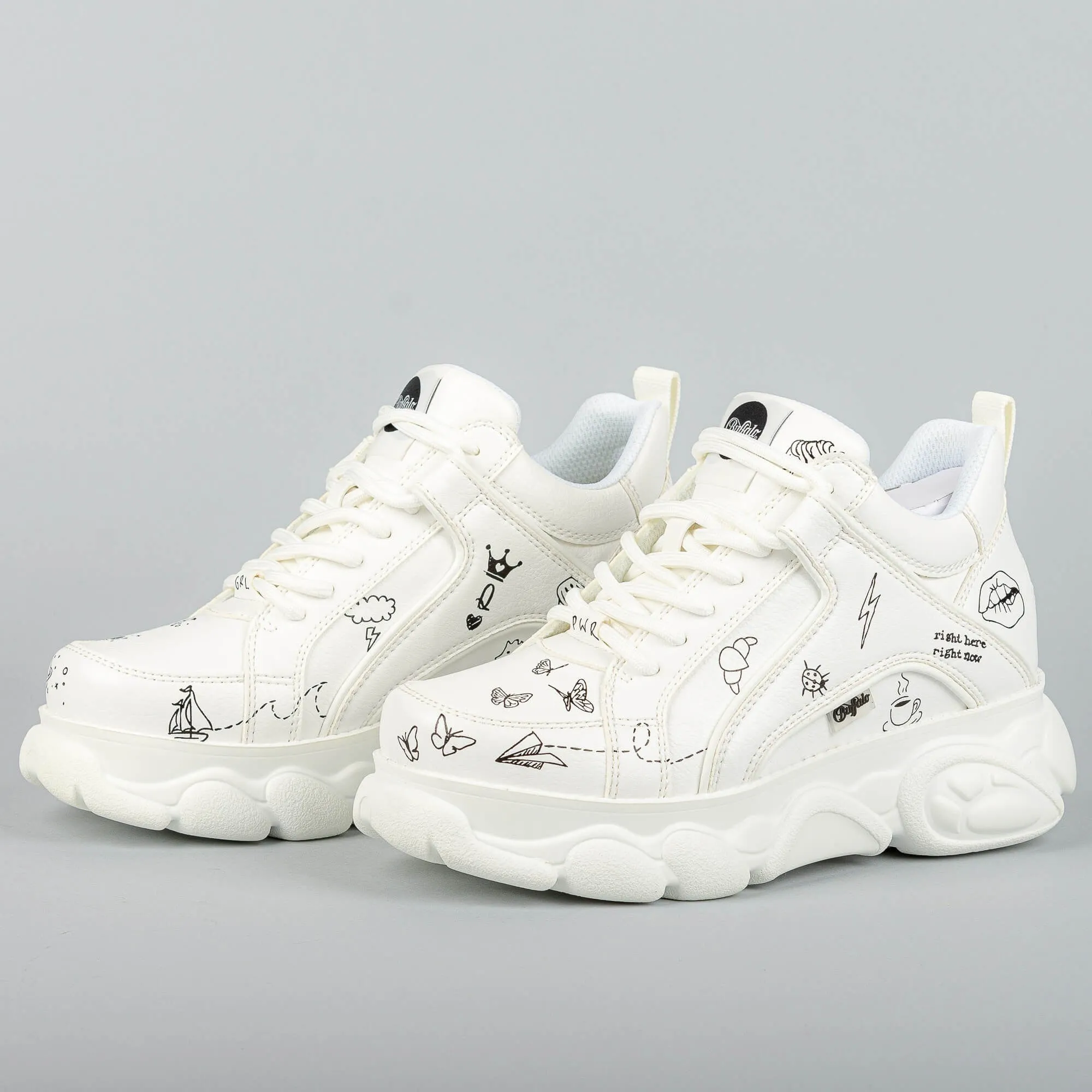 BUFFALO CLD CORIN GRAFFITI BLACK/WHITE