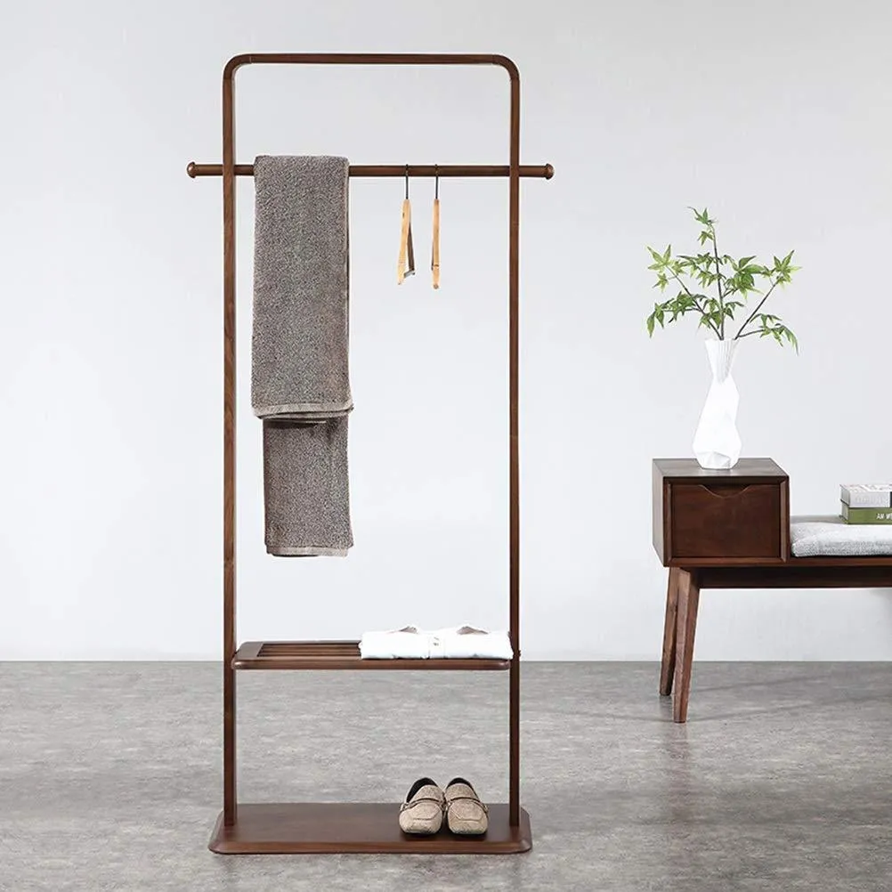 B.YDCM - Coat Rack Solid Wood Coat Rack Bedroom Floor Storage Hanger Simple Clothes Rack Home Hanger (Color : B)