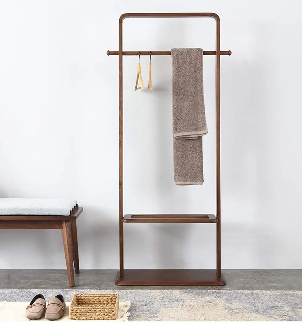 B.YDCM - Coat Rack Solid Wood Coat Rack Bedroom Floor Storage Hanger Simple Clothes Rack Home Hanger (Color : B)