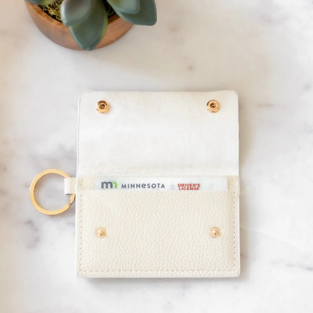 Caila Leather Cardholder with Snaps