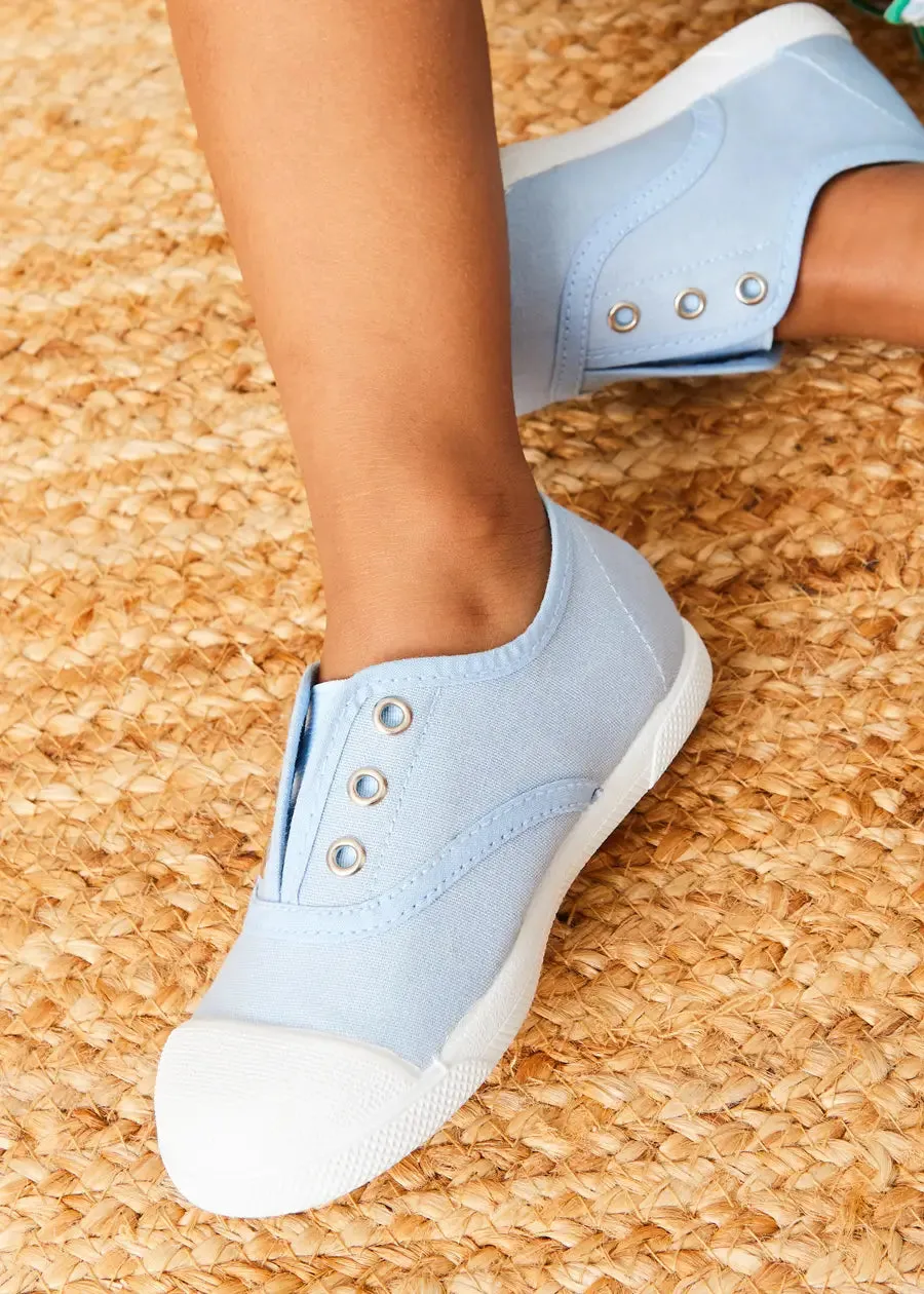 Canvas Plimsols in Blue (20-35EU)
