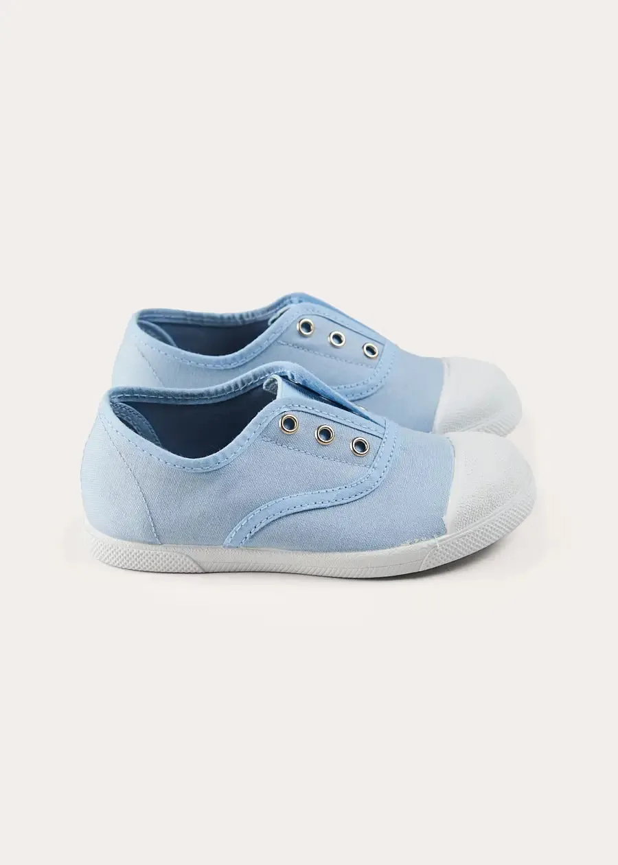 Canvas Plimsols in Blue (20-35EU)